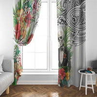 Skeleton Love for Valentines Day Window Curtain Polynesian Tribal Love Forever LT9 - Polynesian Pride