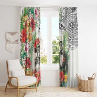 Skeleton Love for Valentines Day Window Curtain Polynesian Tribal Love Forever LT9 - Polynesian Pride