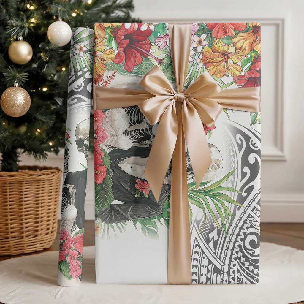 Skeleton Love for Valentines Day Wrapping Paper Polynesian Tribal Love Forever LT9 - Polynesian Pride