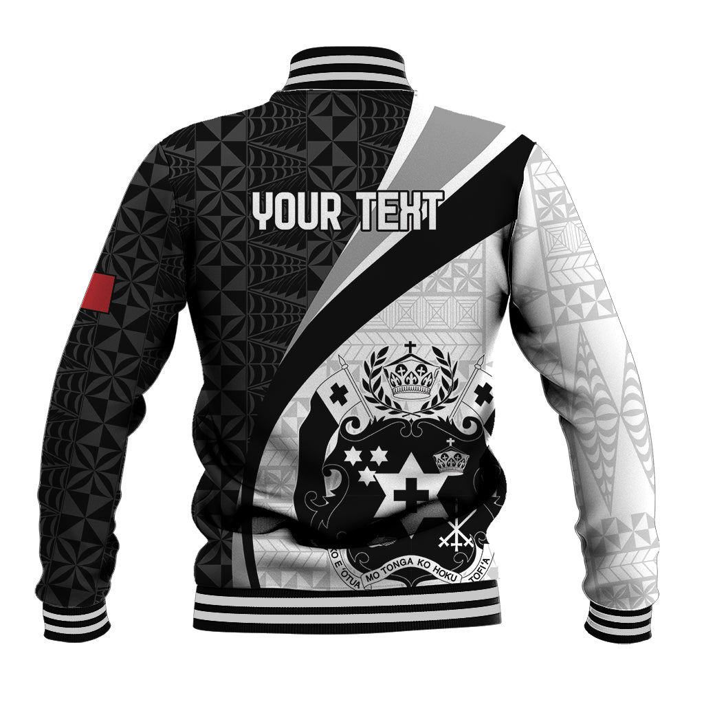 Personalised Tonga Emancipation Day Baseball Jacket Since 1970 Ngatu Tribal Pattern LT9 - Polynesian Pride