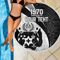 Personalised Tonga Emancipation Day Beach Blanket Since 1970 Ngatu Tribal Pattern LT9 - Polynesian Pride