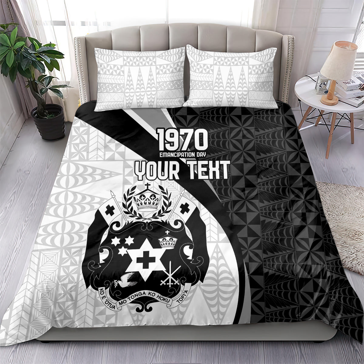 Personalised Tonga Emancipation Day Bedding Set Since 1970 Ngatu Tribal Pattern LT9 - Polynesian Pride
