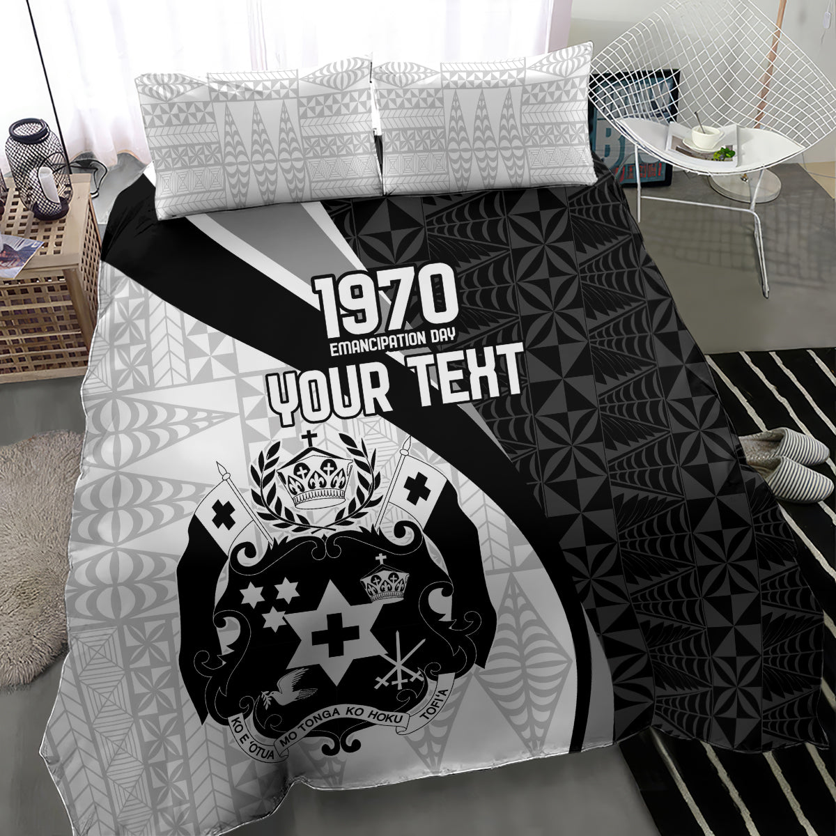 Personalised Tonga Emancipation Day Bedding Set Since 1970 Ngatu Tribal Pattern LT9 - Polynesian Pride