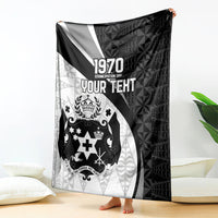 Personalised Tonga Emancipation Day Blanket Since 1970 Ngatu Tribal Pattern LT9 - Polynesian Pride
