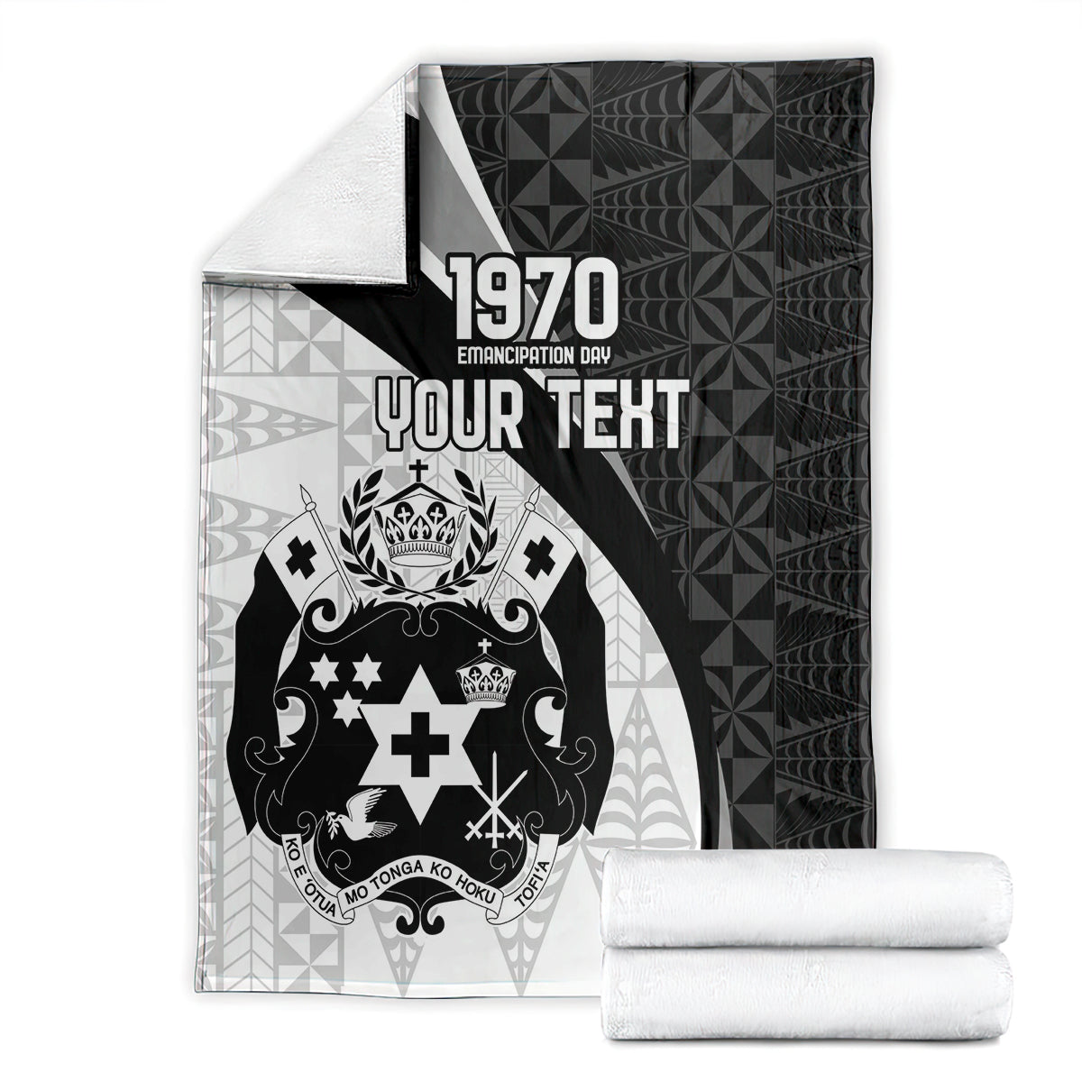 Personalised Tonga Emancipation Day Blanket Since 1970 Ngatu Tribal Pattern LT9 - Polynesian Pride