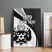 Personalised Tonga Emancipation Day Canvas Wall Art Since 1970 Ngatu Tribal Pattern LT9 - Polynesian Pride