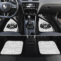 Personalised Tonga Emancipation Day Car Mats Since 1970 Ngatu Tribal Pattern LT9 Set 4pcs Black - Polynesian Pride