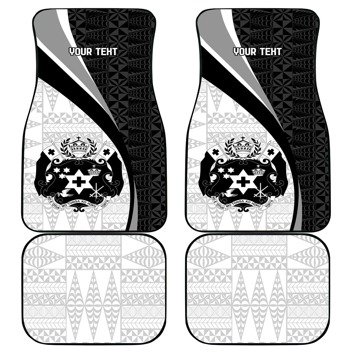 Personalised Tonga Emancipation Day Car Mats Since 1970 Ngatu Tribal Pattern LT9 - Polynesian Pride