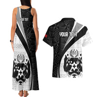 Personalised Tonga Emancipation Day Couples Matching Tank Maxi Dress and Hawaiian Shirt Since 1970 Ngatu Tribal Pattern LT9 - Polynesian Pride