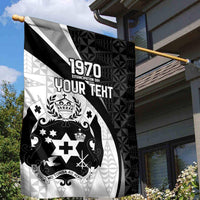 Personalised Tonga Emancipation Day Garden Flag Since 1970 Ngatu Tribal Pattern LT9 - Polynesian Pride