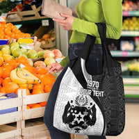 Personalised Tonga Emancipation Day Grocery Bag Since 1970 Ngatu Tribal Pattern LT9 - Polynesian Pride