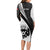 Personalised Tonga Emancipation Day Long Sleeve Bodycon Dress Since 1970 Ngatu Tribal Pattern