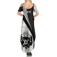 Personalised Tonga Emancipation Day Summer Maxi Dress Since 1970 Ngatu Tribal Pattern LT9 - Polynesian Pride