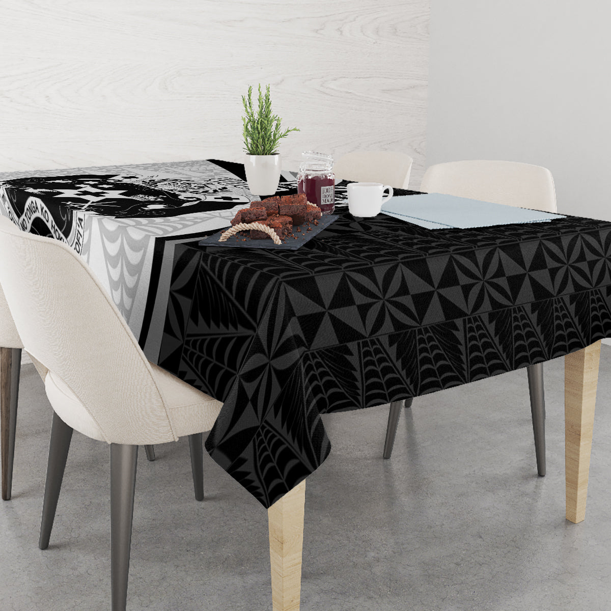 Personalised Tonga Emancipation Day Tablecloth Since 1970 Ngatu Tribal Pattern LT9 - Polynesian Pride