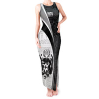 Personalised Tonga Emancipation Day Tank Maxi Dress Since 1970 Ngatu Tribal Pattern LT9 Women Black - Polynesian Pride