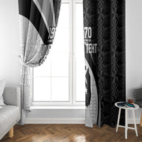 Personalised Tonga Emancipation Day Window Curtain Since 1970 Ngatu Tribal Pattern LT9 - Polynesian Pride