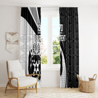 Personalised Tonga Emancipation Day Window Curtain Since 1970 Ngatu Tribal Pattern LT9 - Polynesian Pride