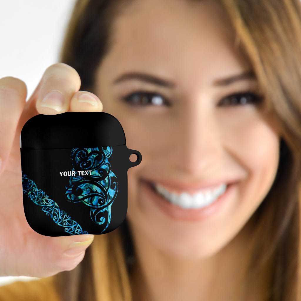 All Black Maori Tribal Tattoo Personalised AirPods Case Polynesian Style - Polynesian Pride