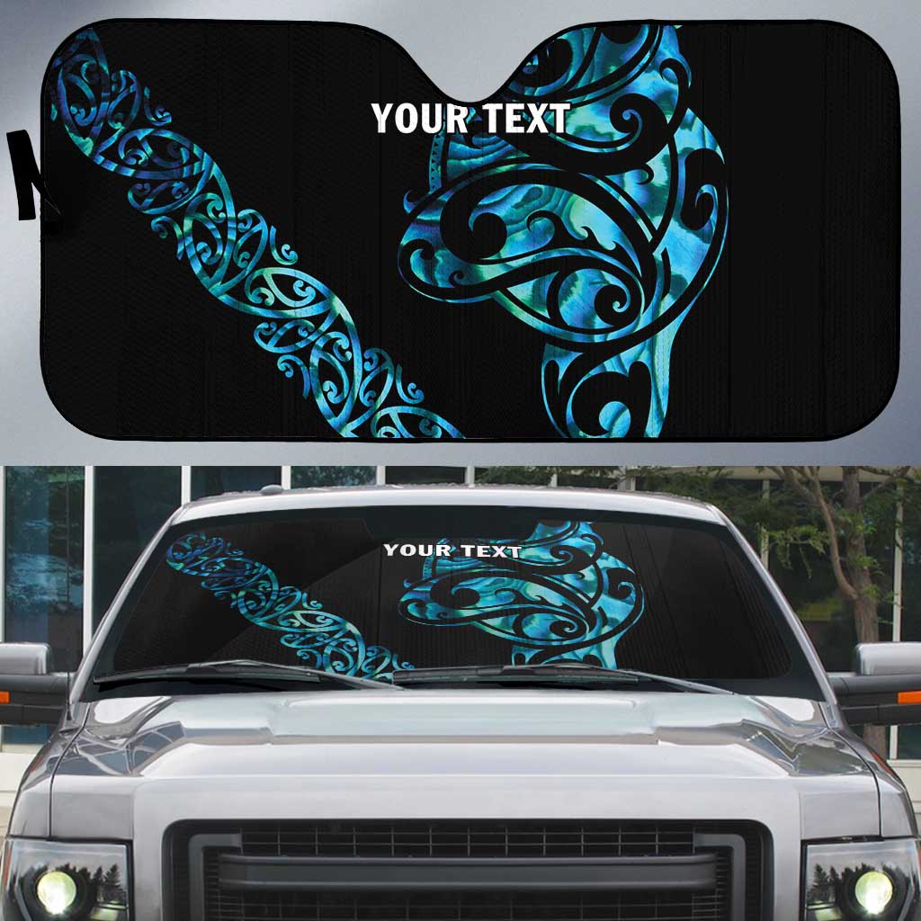 All Black Maori Tribal Tattoo Personalised Auto Sun Shade Polynesian Style - Polynesian Pride