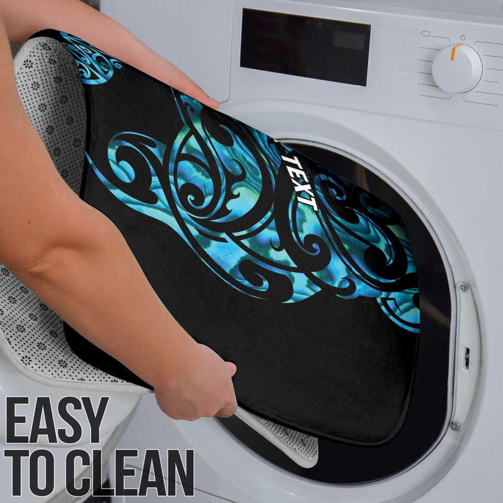 All Black Maori Tribal Tattoo Personalised Bathroom Set Polynesian Style - Polynesian Pride