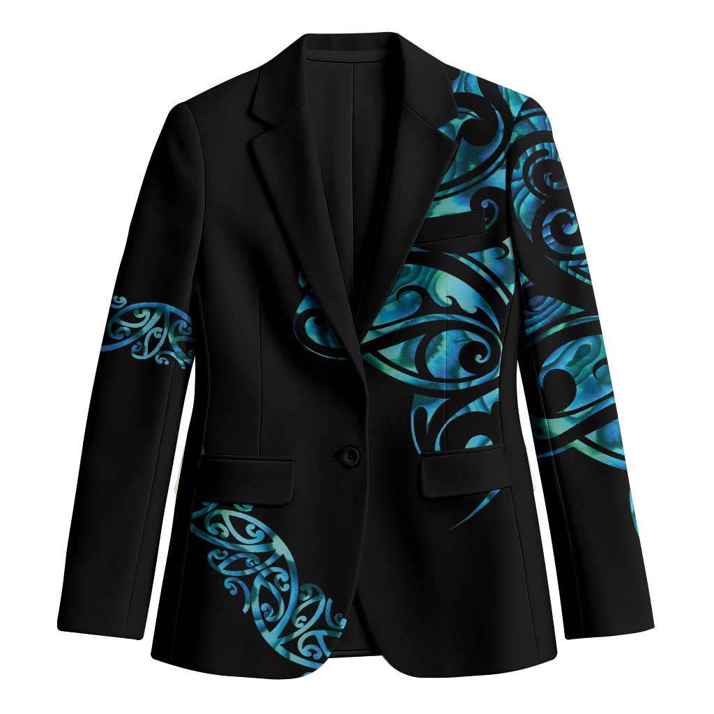 All Black Maori Tribal Tattoo Personalised Blazer Polynesian Style - Polynesian Pride