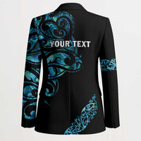 All Black Maori Tribal Tattoo Personalised Blazer Polynesian Style - Polynesian Pride