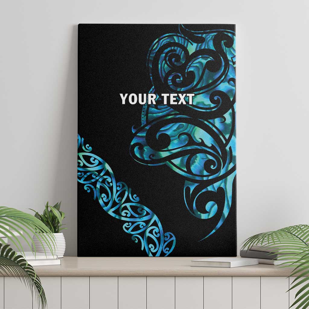 All Black Maori Tribal Tattoo Personalised Canvas Wall Art Polynesian Style