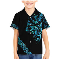 All Black Maori Tribal Tattoo Personalised Family Matching Mermaid Dress and Hawaiian Shirt Polynesian Style