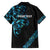 All Black Maori Tribal Tattoo Personalised Family Matching Off The Shoulder Long Sleeve Dress and Hawaiian Shirt Polynesian Style