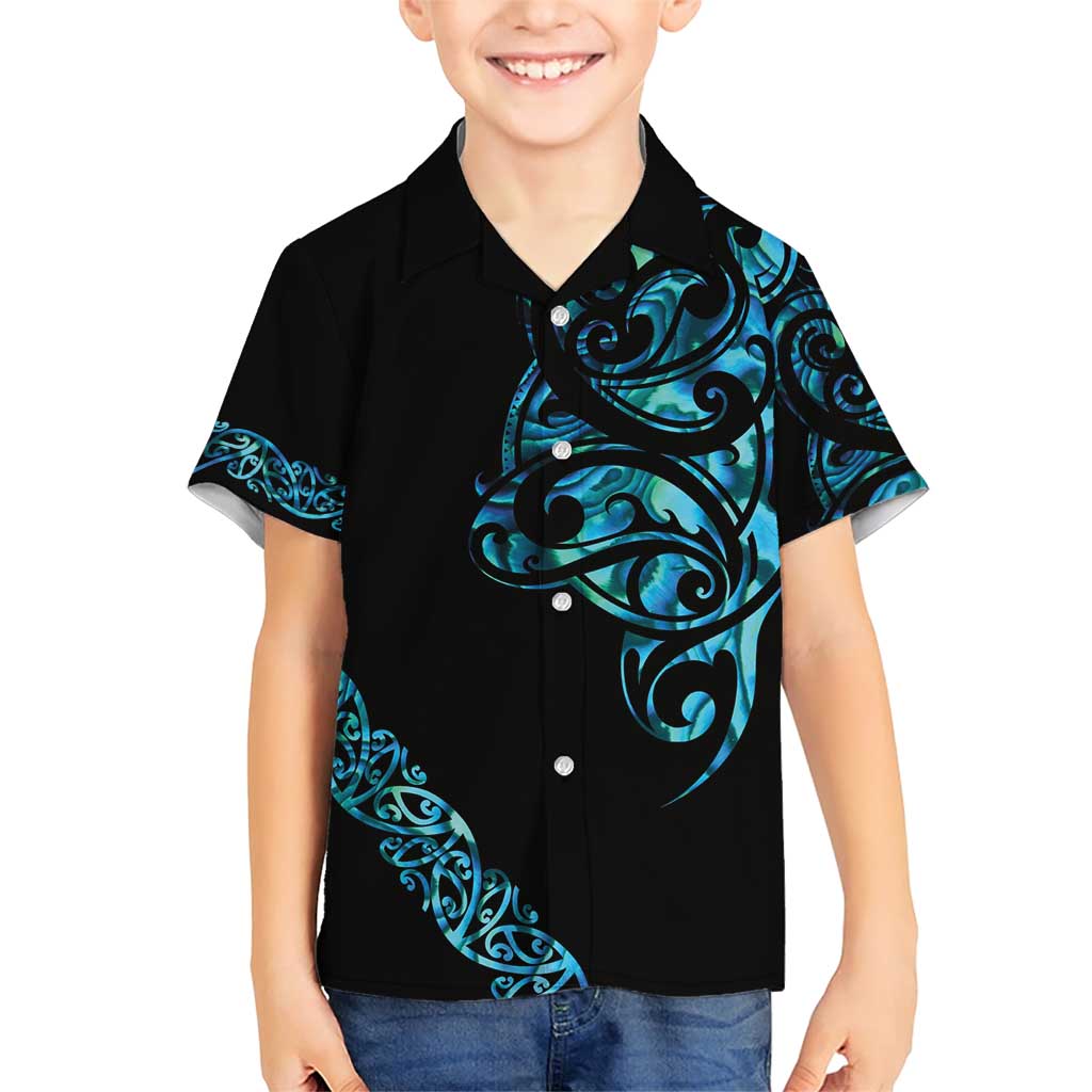 All Black Maori Tribal Tattoo Personalised Family Matching Short Sleeve Bodycon Dress and Hawaiian Shirt Polynesian Style