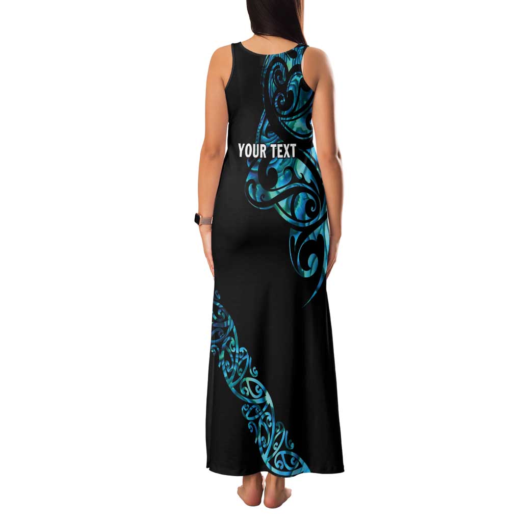 All Black Maori Tribal Tattoo Personalised Family Matching Tank Maxi Dress and Hawaiian Shirt Polynesian Style