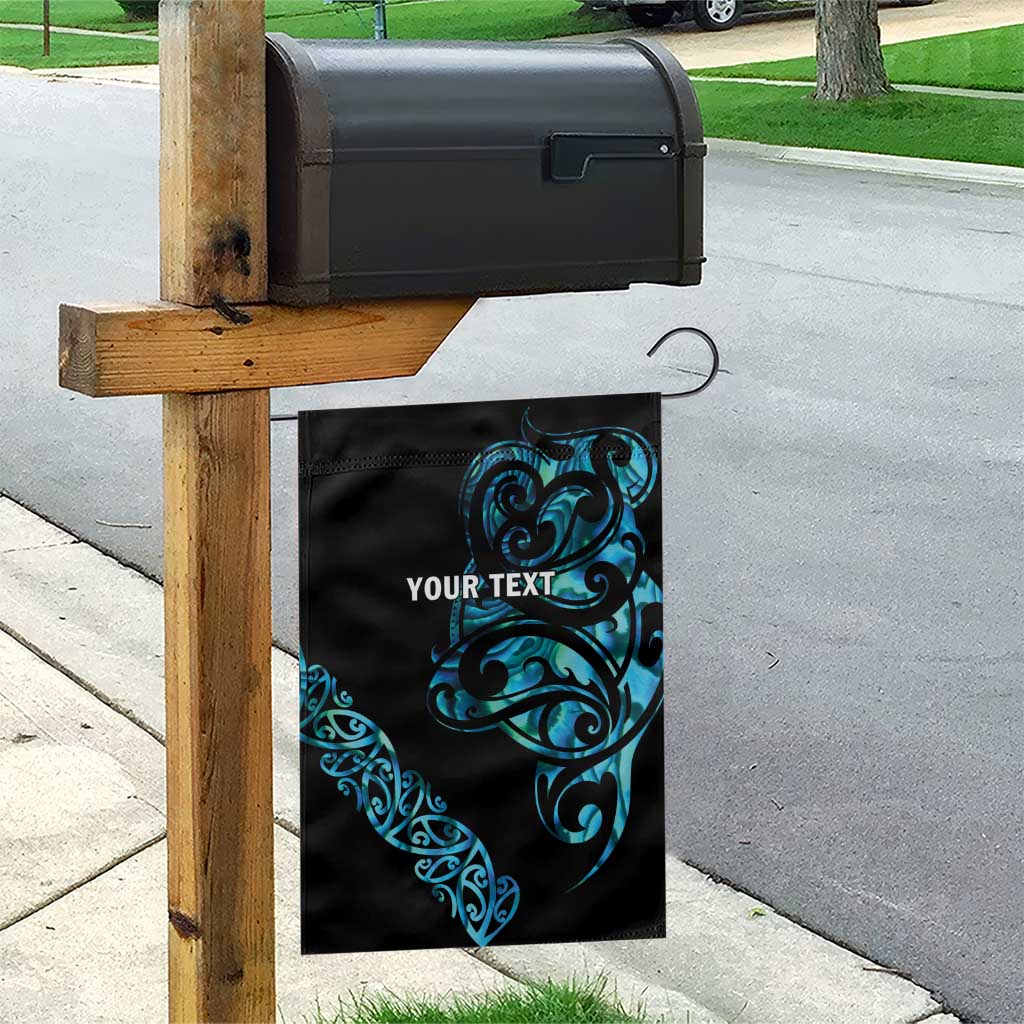 All Black Maori Tribal Tattoo Personalised Garden Flag Polynesian Style