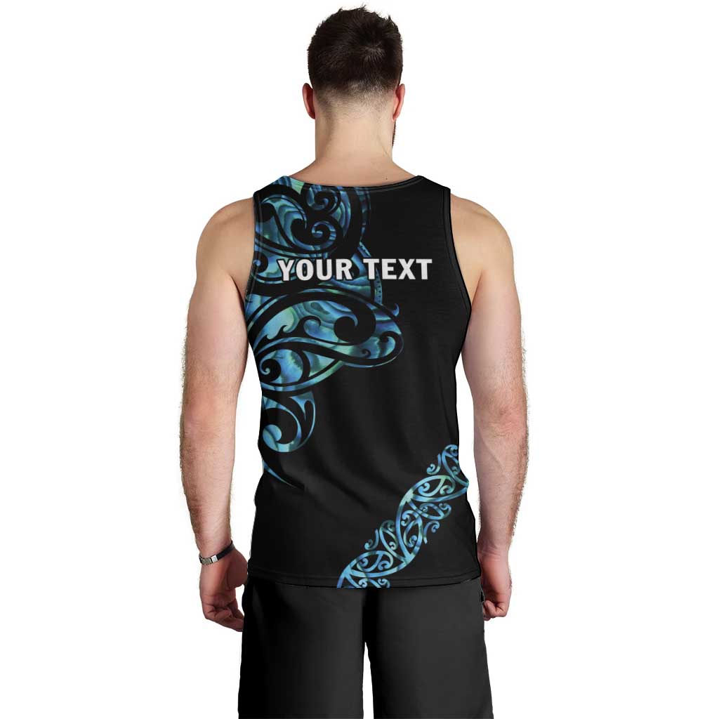 All Black Maori Tribal Tattoo Personalised Men Tank Top Polynesian Style