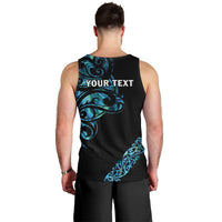 All Black Maori Tribal Tattoo Personalised Men Tank Top Polynesian Style