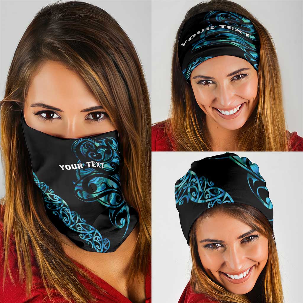 All Black Maori Tribal Tattoo Personalised Neck Gaiter Polynesian Style - Polynesian Pride
