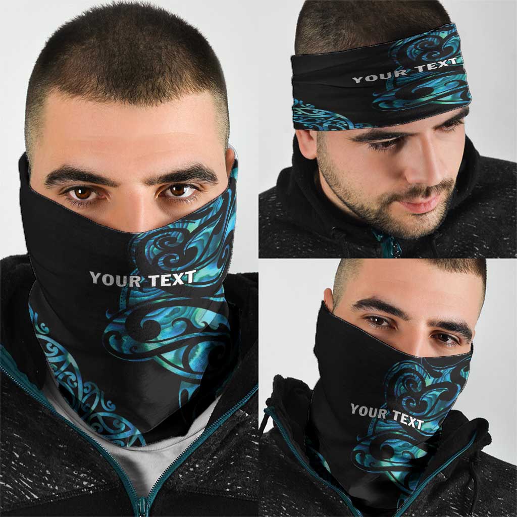 All Black Maori Tribal Tattoo Personalised Neck Gaiter Polynesian Style - Polynesian Pride