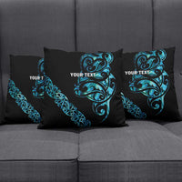 All Black Maori Tribal Tattoo Personalised Pillow Cover Polynesian Style - Polynesian Pride