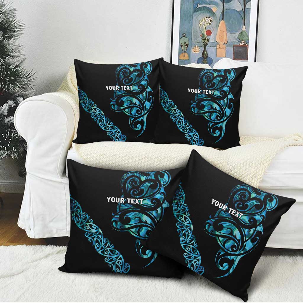All Black Maori Tribal Tattoo Personalised Pillow Cover Polynesian Style - Polynesian Pride