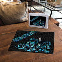 All Black Maori Tribal Tattoo Personalised Puzzle Polynesian Style - Polynesian Pride