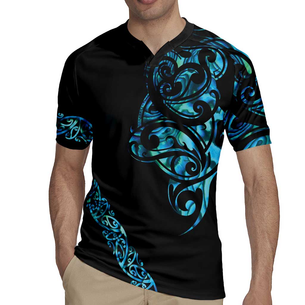 All Black Maori Tribal Tattoo Personalised Rugby Jersey Polynesian Style