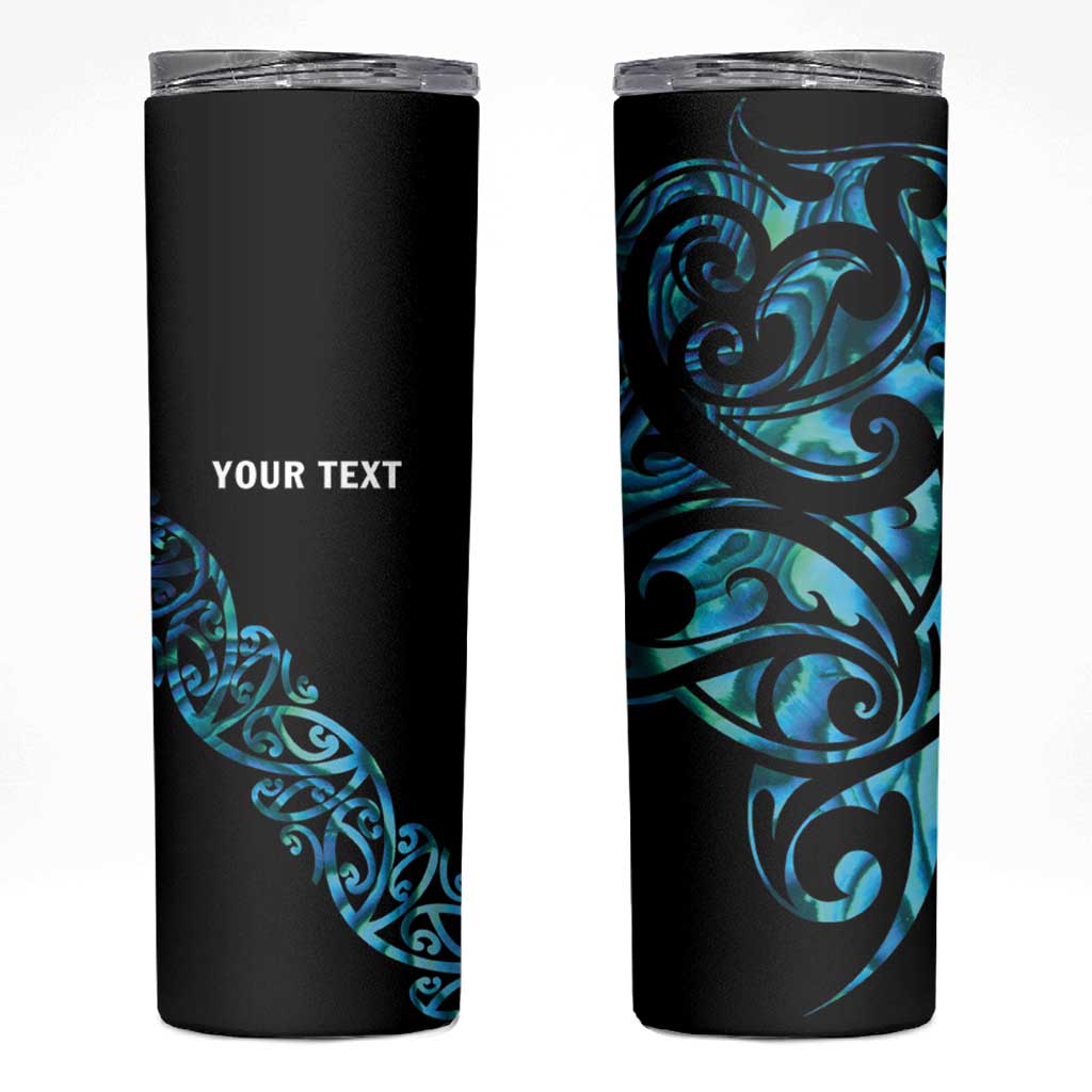 All Black Maori Tribal Tattoo Personalised Skinny Tumbler Polynesian Style