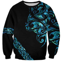 All Black Maori Tribal Tattoo Personalised Sweatshirt Polynesian Style