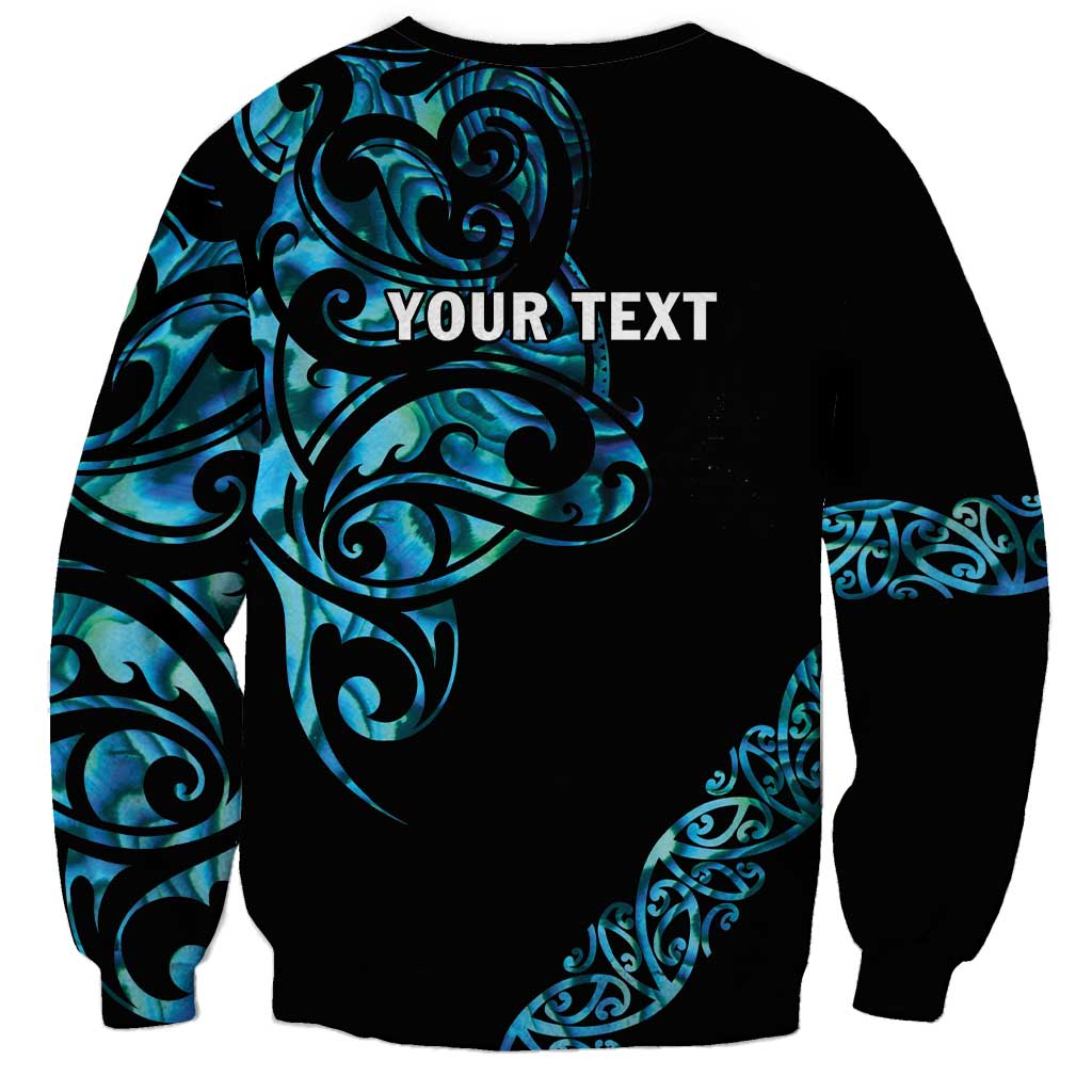 All Black Maori Tribal Tattoo Personalised Sweatshirt Polynesian Style