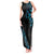 All Black Maori Tribal Tattoo Personalised Tank Maxi Dress Polynesian Style