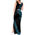 All Black Maori Tribal Tattoo Personalised Tank Maxi Dress Polynesian Style