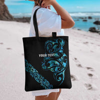 All Black Maori Tribal Tattoo Personalised Tote Bag Polynesian Style - Polynesian Pride