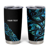 All Black Maori Tribal Tattoo Personalised Tumbler Cup Polynesian Style