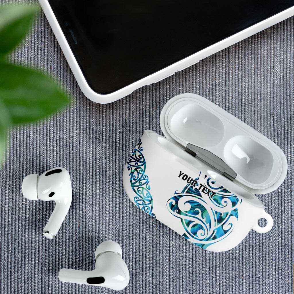 All White Maori Tribal Tattoo Personalised AirPods Case Polynesian Style - Polynesian Pride