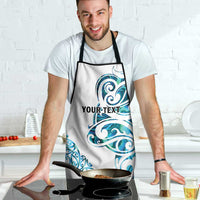 All White Maori Tribal Tattoo Personalised Apron Polynesian Style - Polynesian Pride