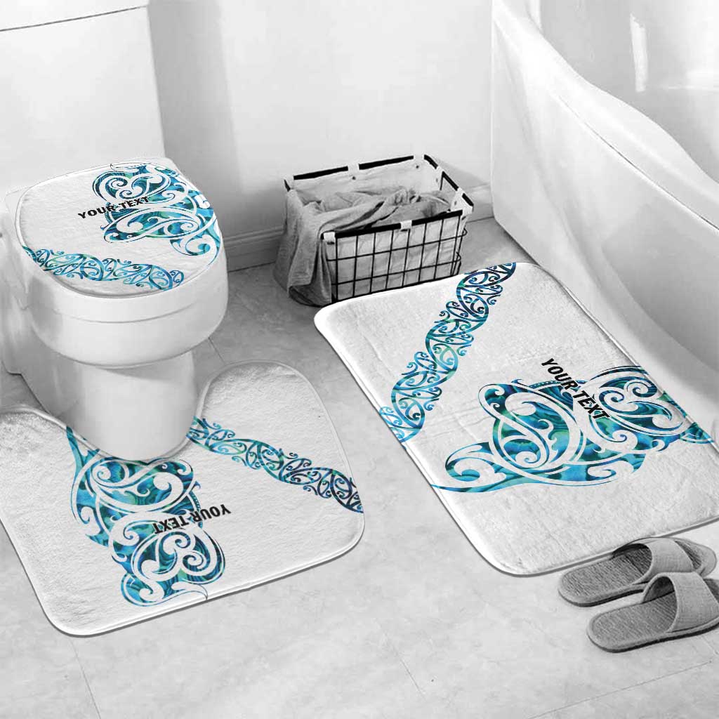 All White Maori Tribal Tattoo Personalised Bathroom Set Polynesian Style - Polynesian Pride